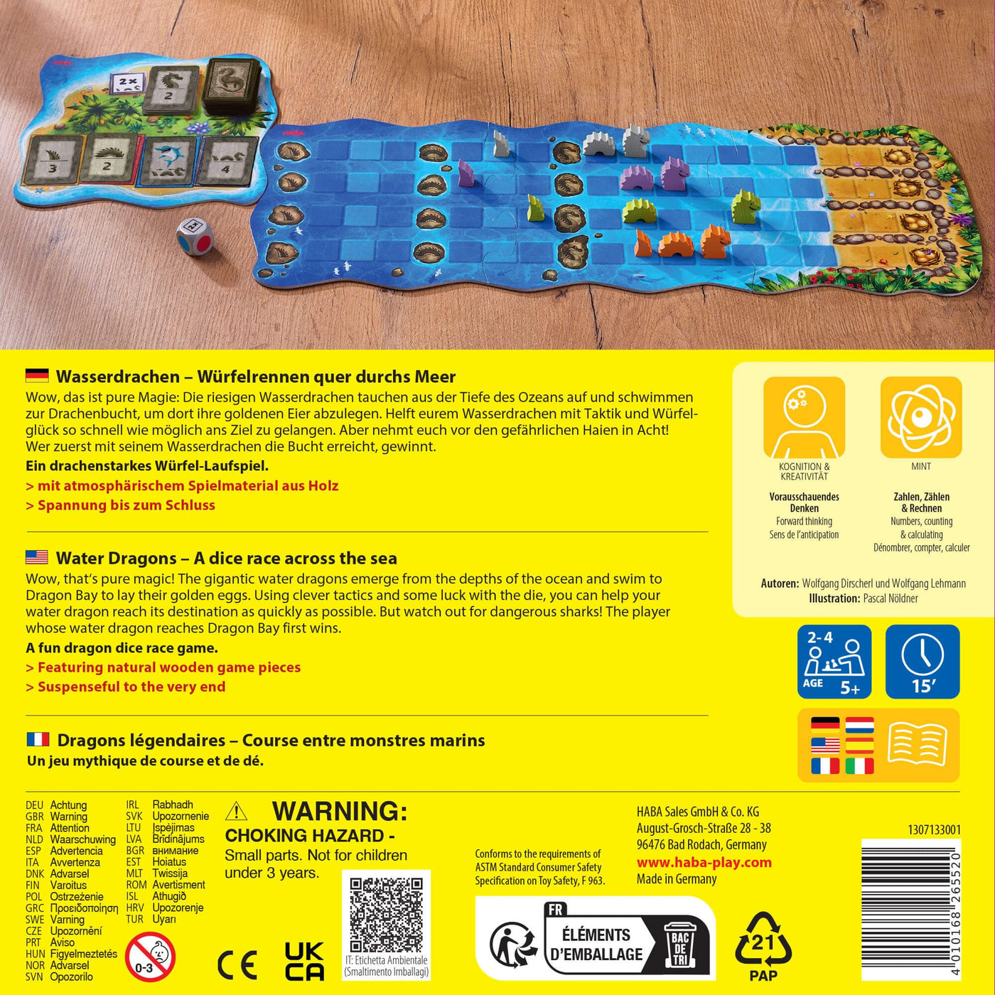 Water Dragons - back of game box