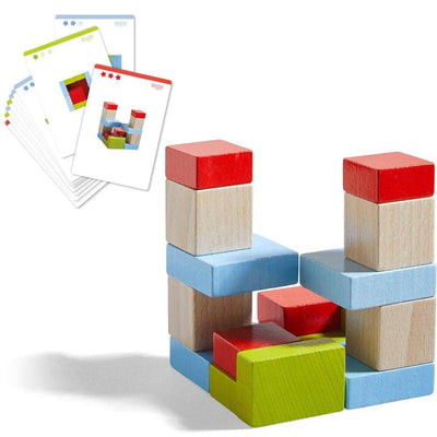 Four by Four 3D Arranging Game Wooden Building Blocks - HABA USA