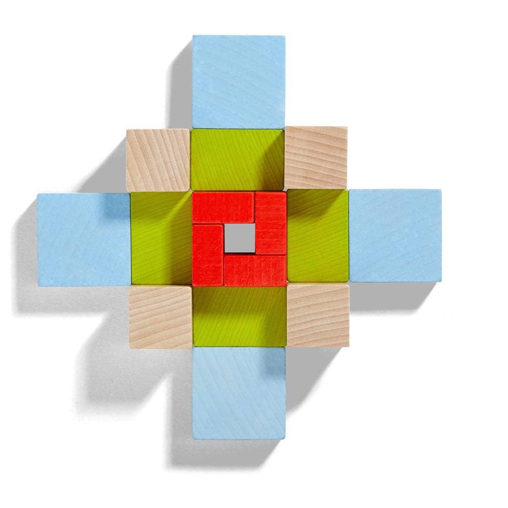 Four by Four 3D Arranging Game Wooden Building Blocks - HABA USA