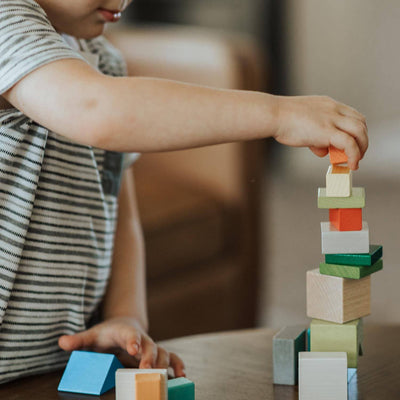 Four by Four 3D Arranging Game Wooden Building Blocks - HABA USA