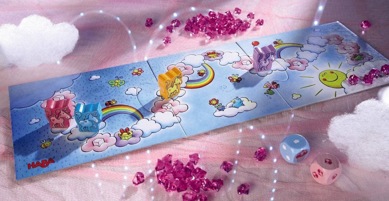 Unicorn Glitterluck - Cloud Crystals Game - HABA USA