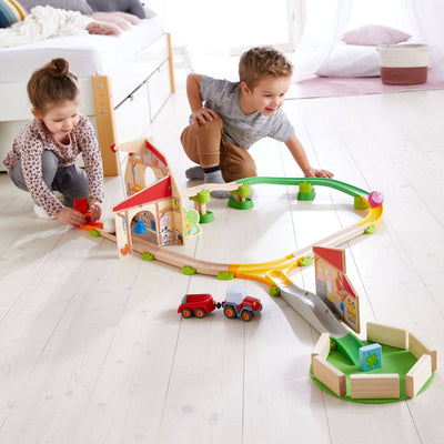 Kullerbu Farmyard Play Track Starter Set with Sound - HABA USA