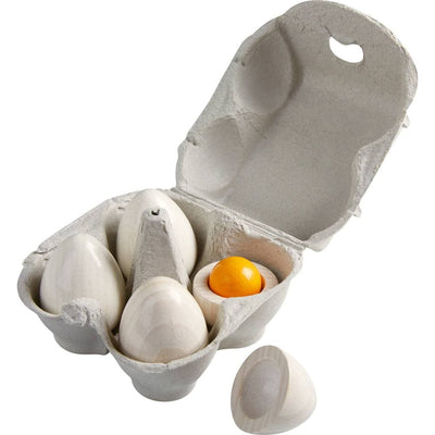 Wooden Eggs with Removable Yolk Play Food - HABA USA