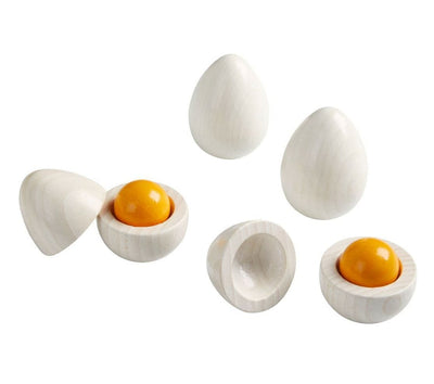 Wooden Eggs with Removable Yolk Play Food - HABA USA