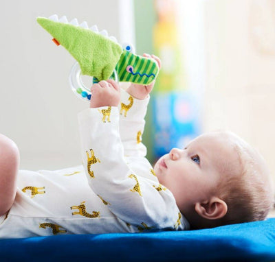 Crocodile Rattle with Removable Teething Ring - HABA USA