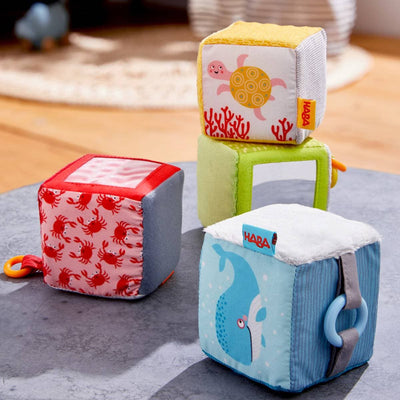 Marine World Soft Baby Discovery Cubes - HABA USA