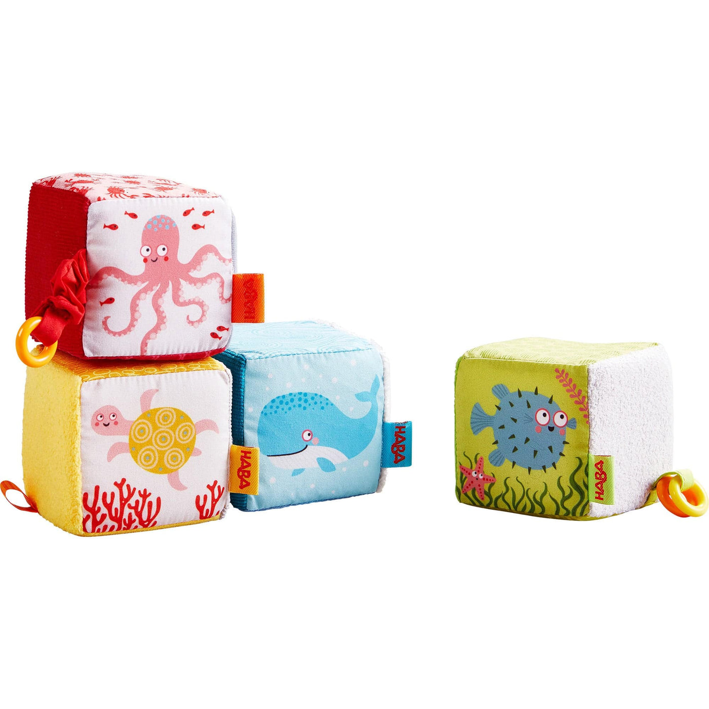 Marine World Soft Baby Discovery Cubes - HABA USA