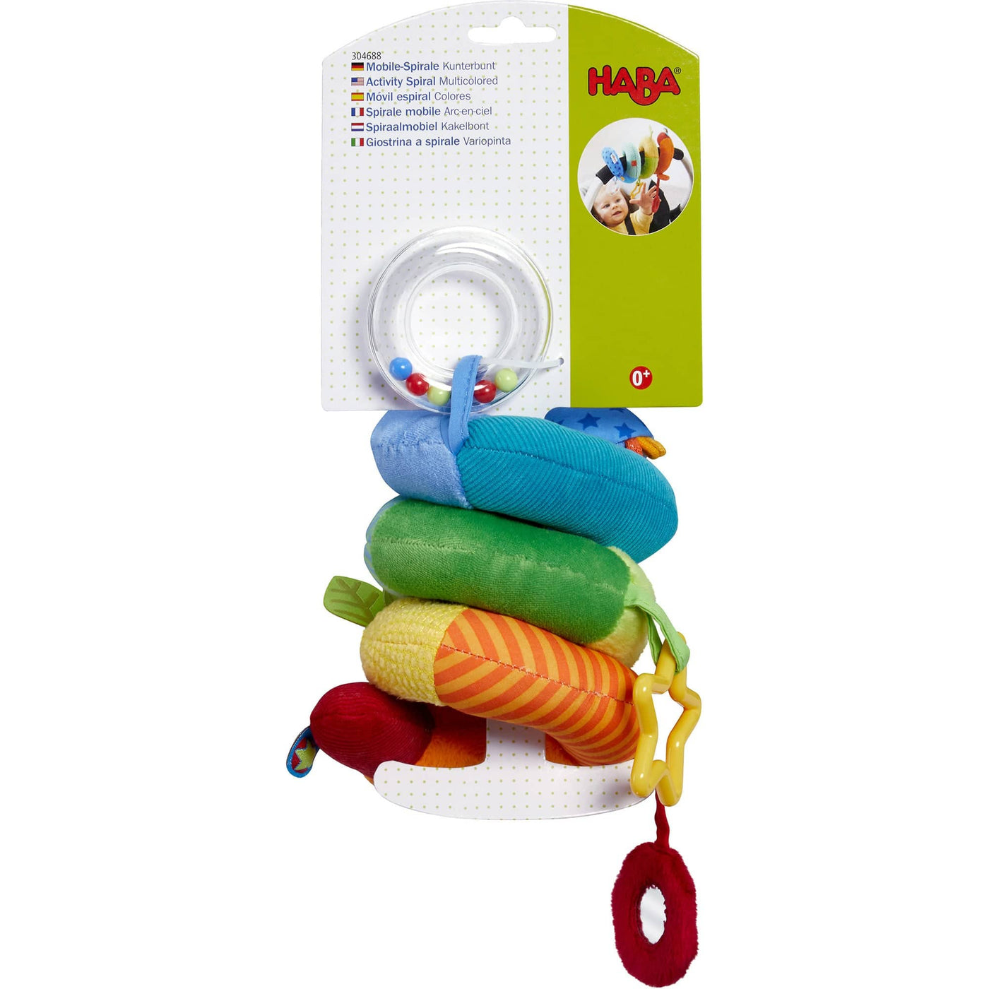 Rainbow Activity Spiral Stroller Toy - HABA USA