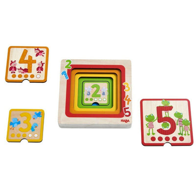 Counting Friends Wood Layering Puzzle 1 to 5 - HABA USA