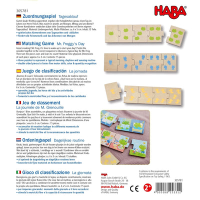 Mr. Froggy's Day Matching Game - HABA USA