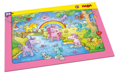 Unicorn Glitterluck 25 Piece Frame Puzzle - HABA USA