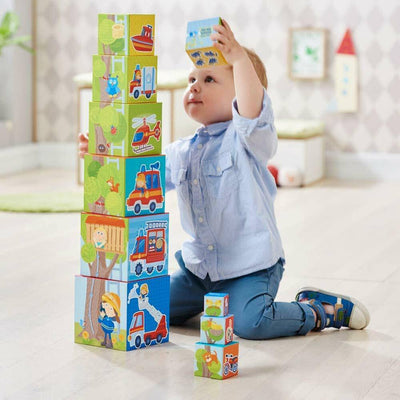 Fire Brigade Sturdy Cardboard Stacking Cubes - HABA USA