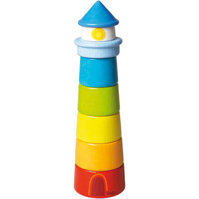 Lighthouse Wooden Rainbow Stacker - HABA USA