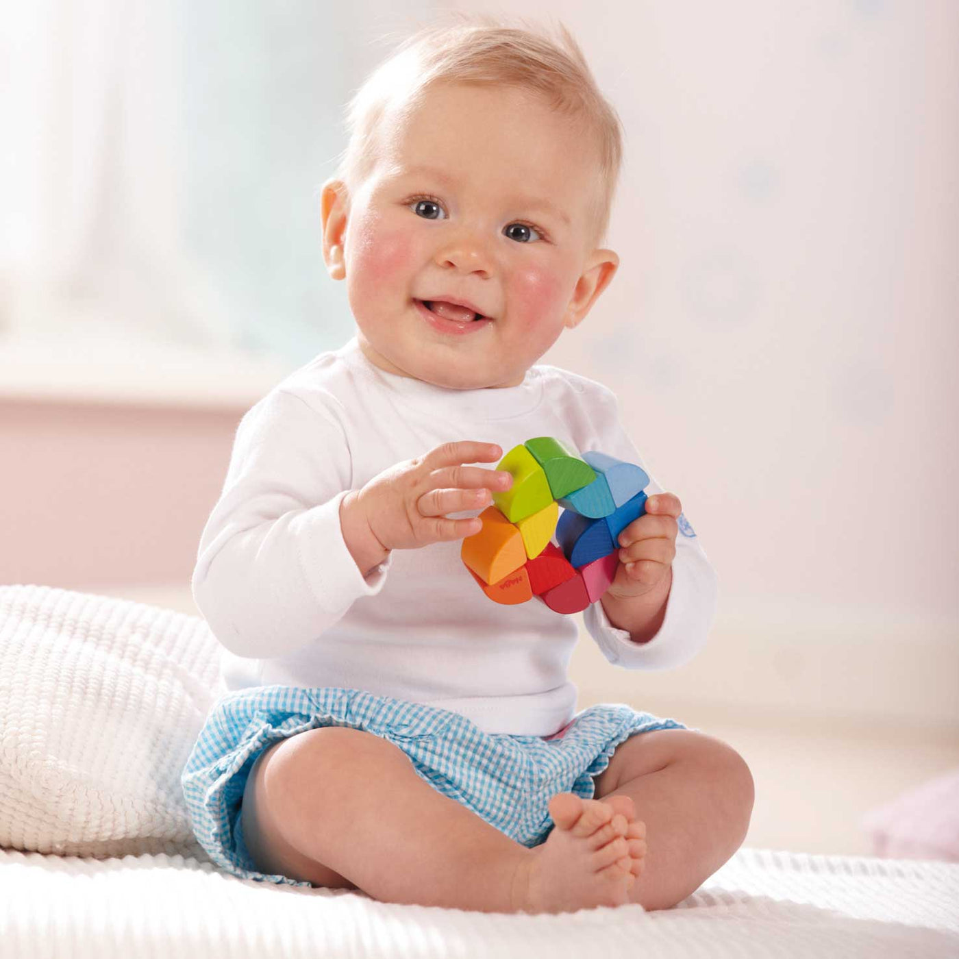 Rainbow Ring Wooden Baby Fidget Toy - HABA USA