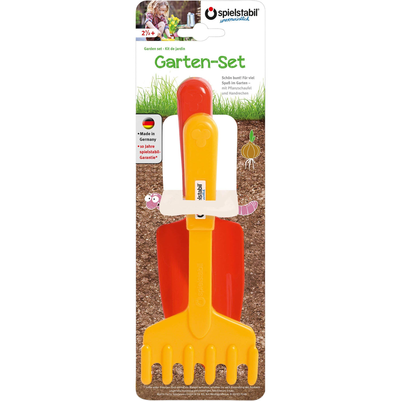 Spielstabil 2 Piece Garden Set - Includes Hand Rake & Shovel - HABA USA