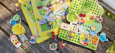 haba threading games orchard