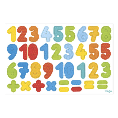 Magnetic numbers for magnetic travel game