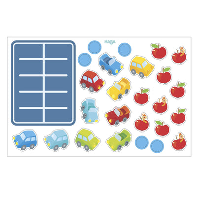 Magnetic cars, apples for magnetic travel game