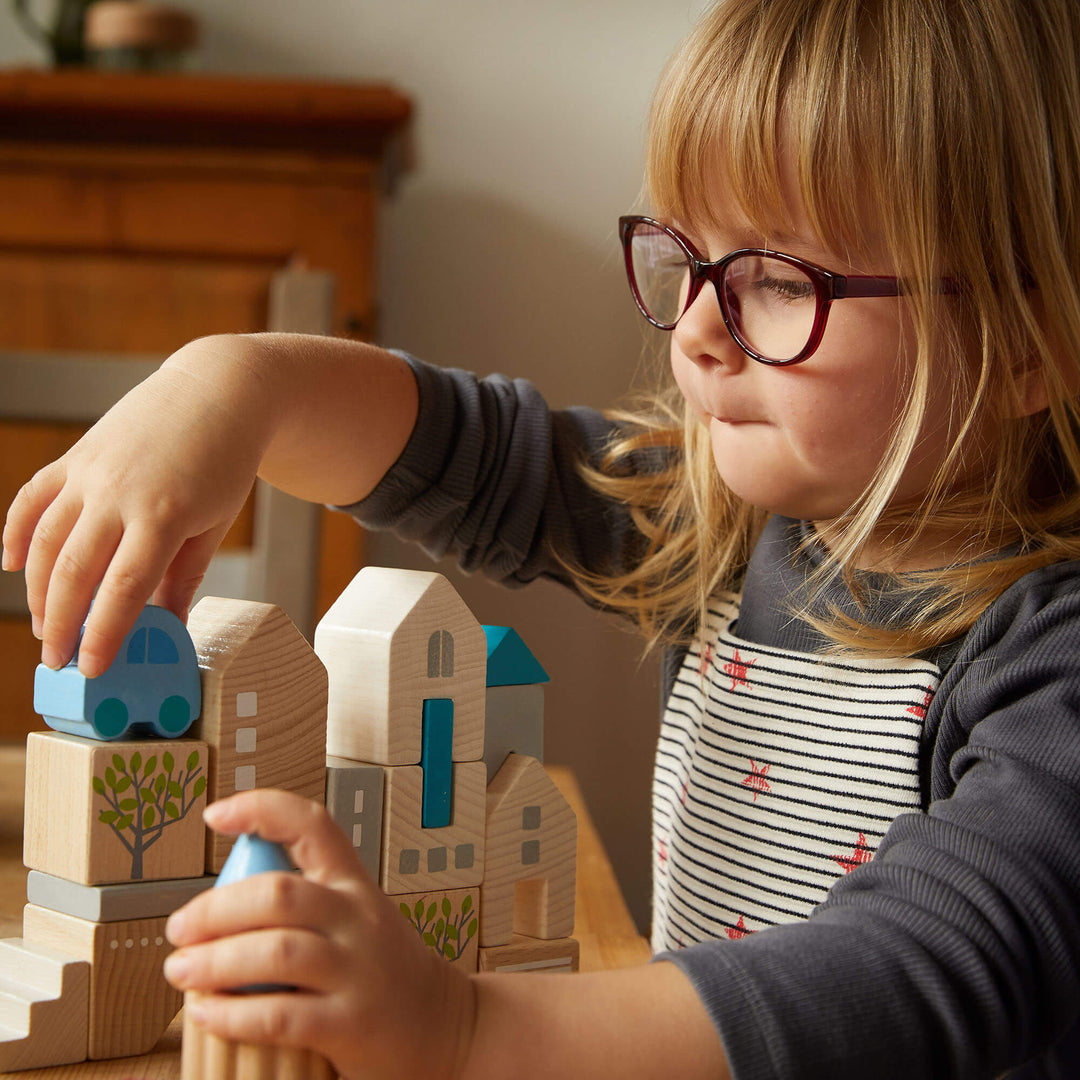 HABA 2297 Blocchi Fantasia Per Bambini Dai 18 Mesi In Su, Gioco Creativo Made In Germany, Effetti Ottici E Specchi, Vincitore Di Premi