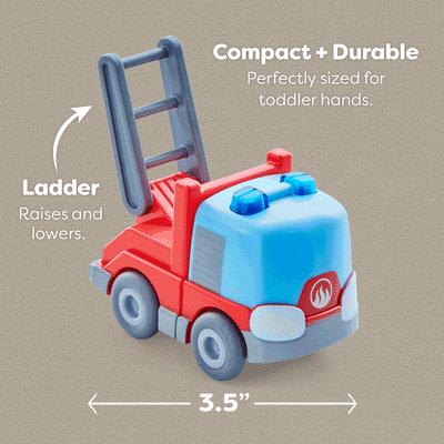 Ladder of a 3.5" fire truck raising and lowering