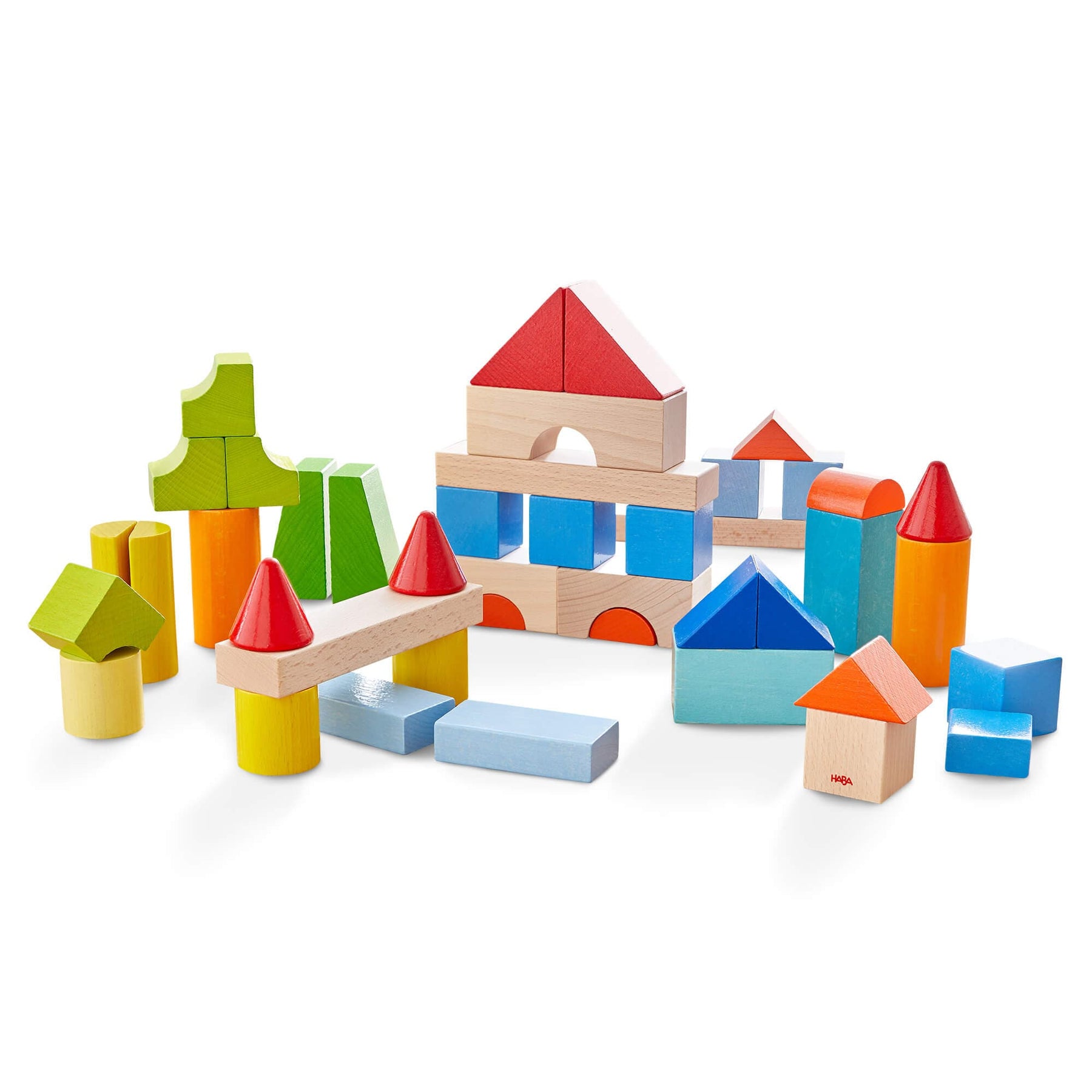 Colored Wooden Building Blocks - 46 Piece Set– HABA USA