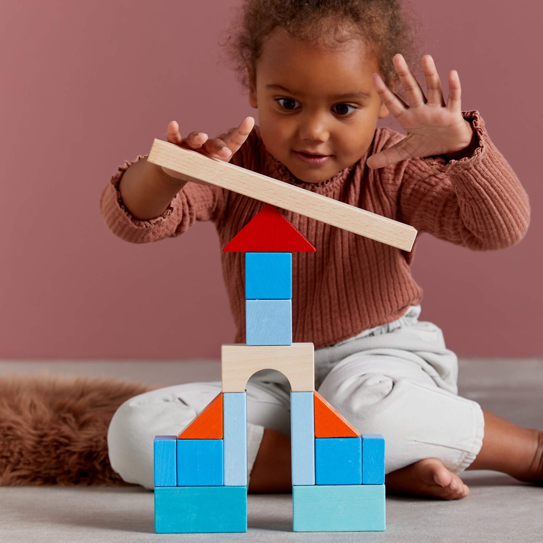 Haba Blocks Colored Wooden Building Blocks - 46 Piece Set– HABA USA