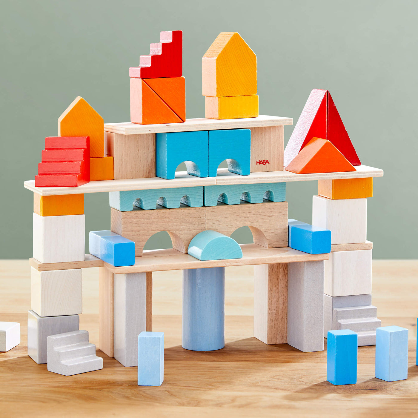 Colored Wooden Building Blocks - 85 Piece Set– HABA USA