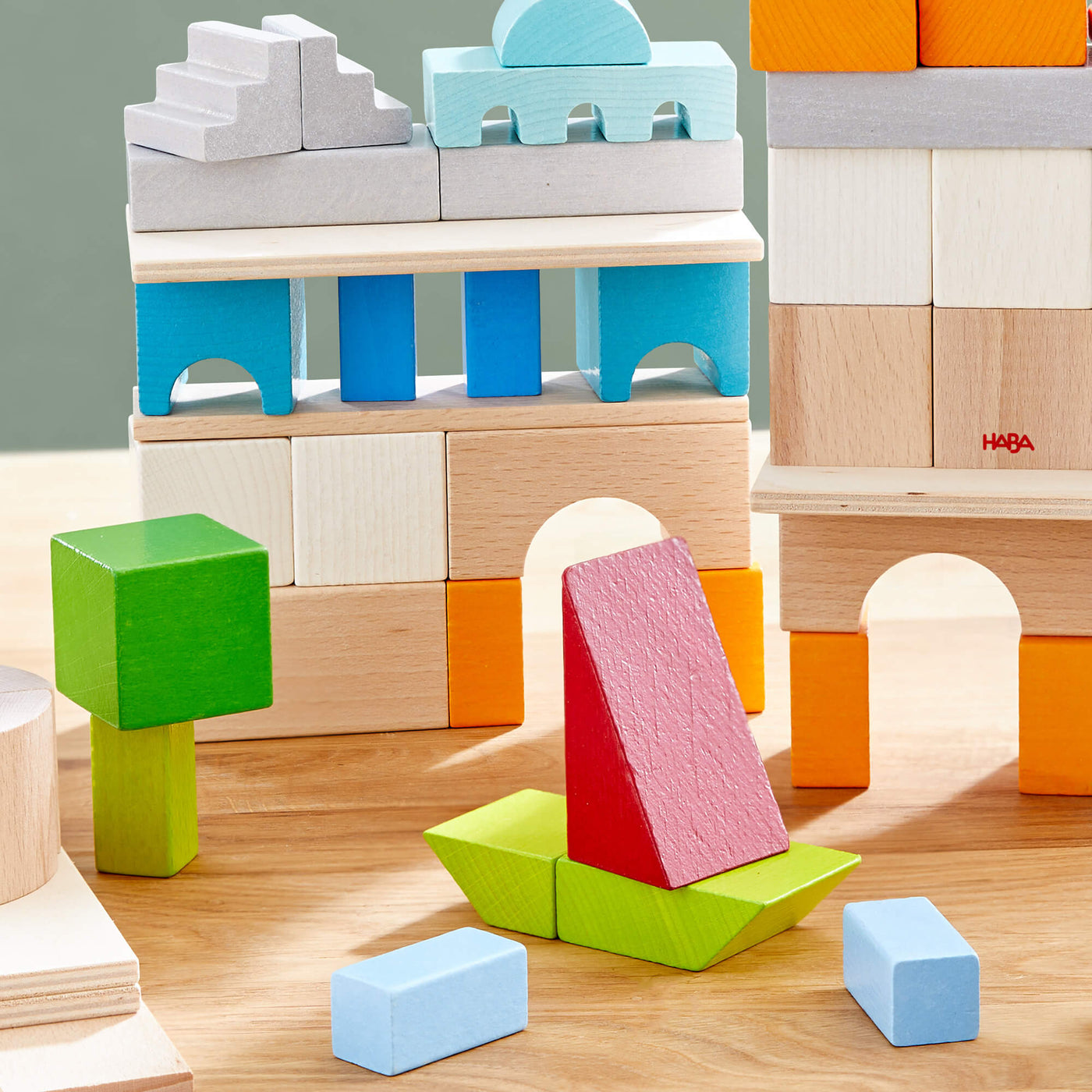 Colored Wooden Building Blocks - 85 Piece Set– HABA USA