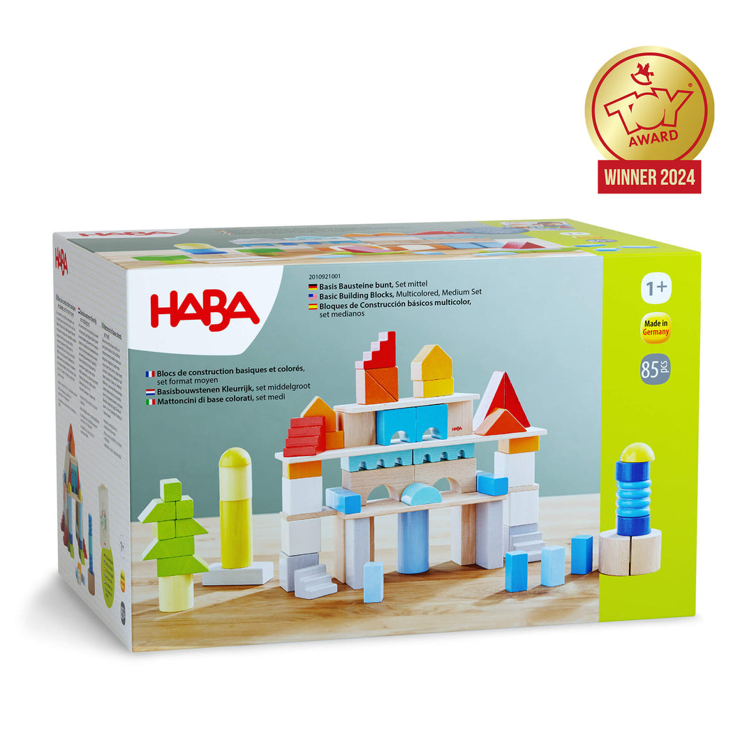 Colored Wooden Building Blocks - 85 Piece Set– HABA USA