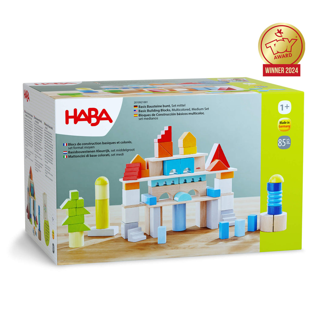 HABAおもちゃ Colored Wooden Building Blocks - 85 Piece Set | HABA USA