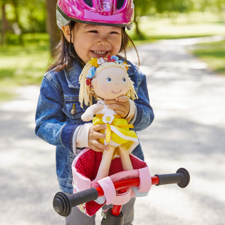 baby doll bike seat with helmet Doll Bike Seat - Flower Meadow