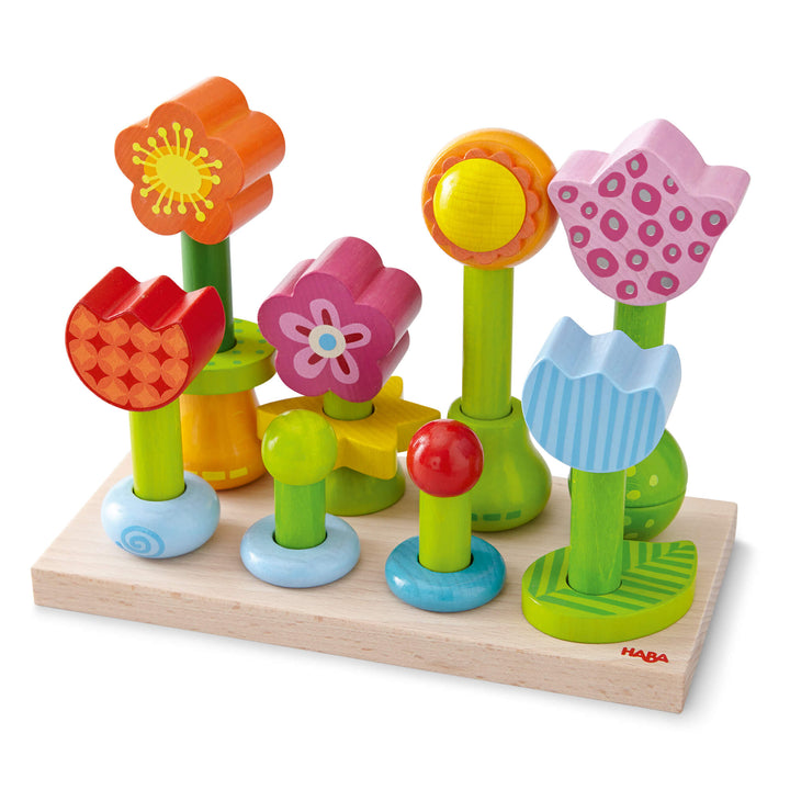 Flower Garden Wooden Sorting and Stacking Game | HABA USA