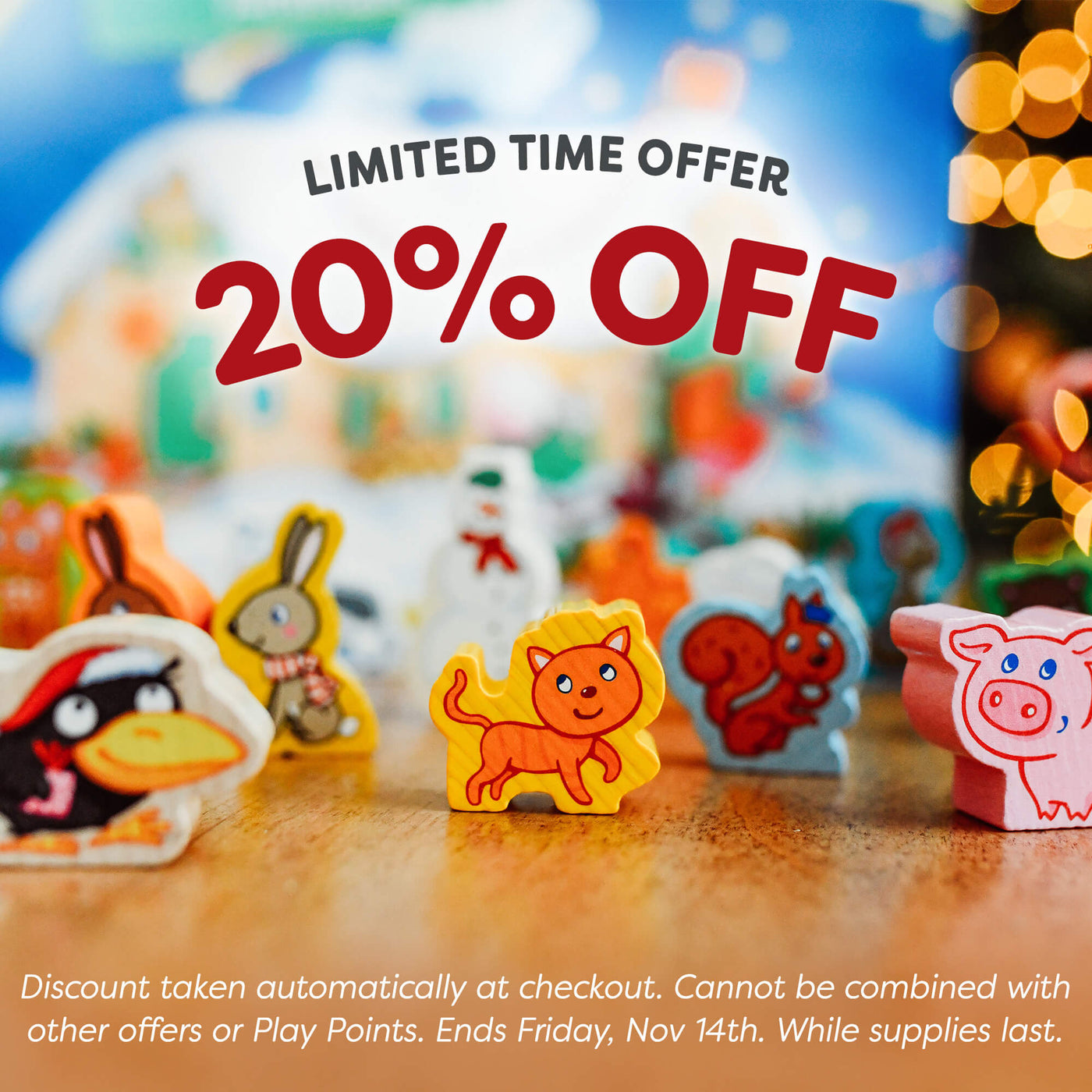 Limited time offer - now 20% off- Colorful wooden animals from HABA My First Advent Calendar 