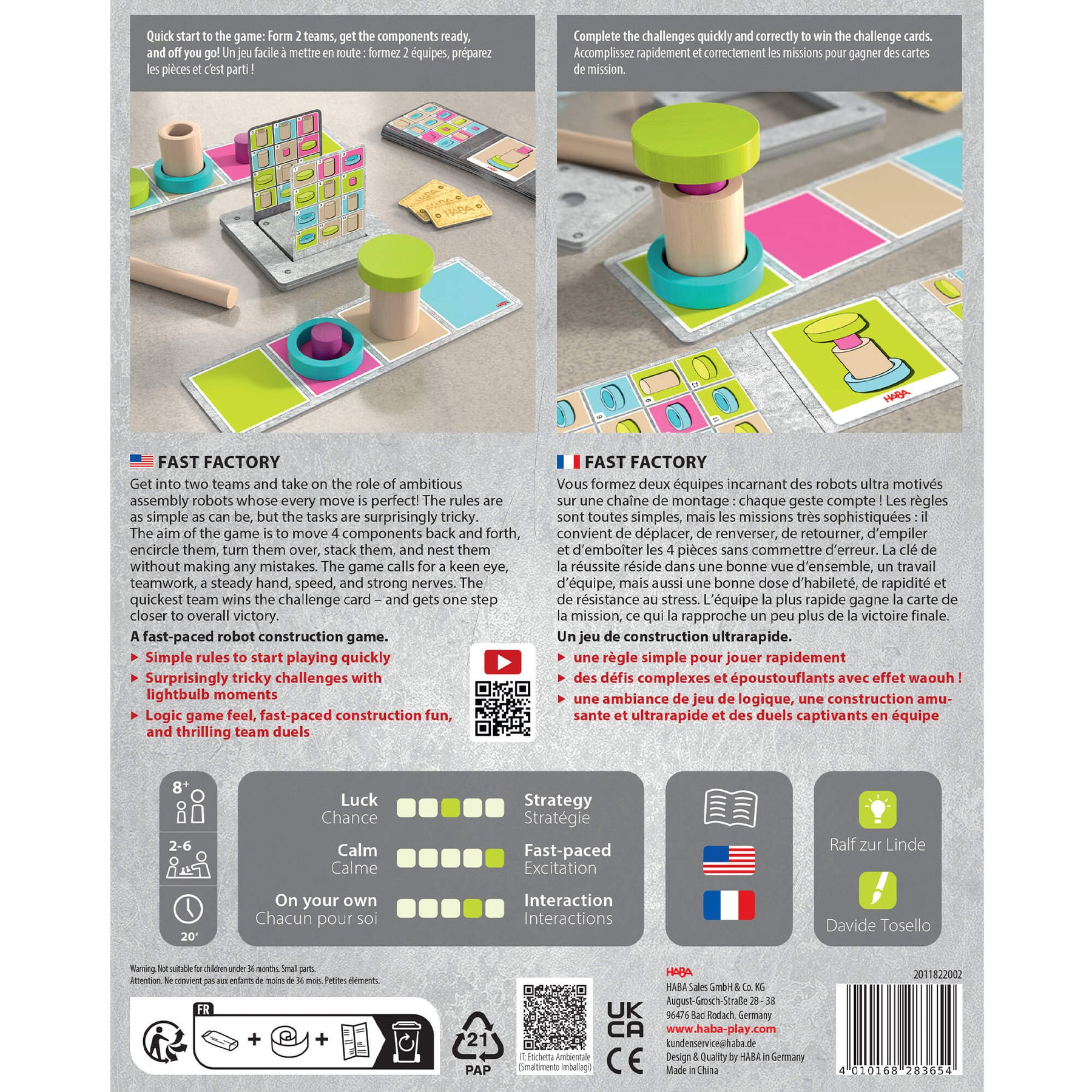 Fast Factory | Family Logic Game | Strategy Board Game | HABA– HABA USA