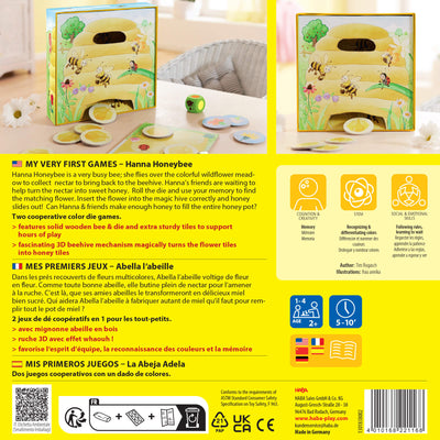 My Very First Games Hanna Honeybee game box back