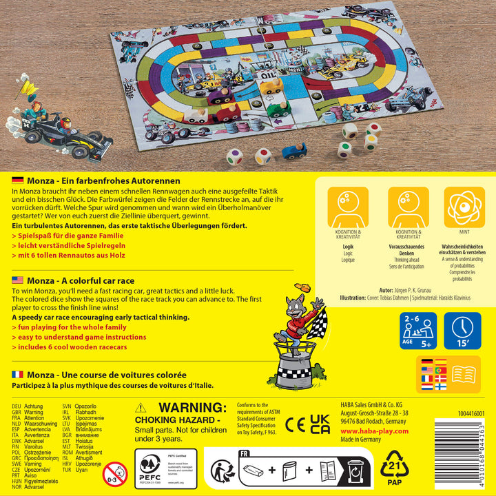 未使用　HABA MONZA ボードゲーム HABA Monza - Car Racing Games & Beginner's Board Game