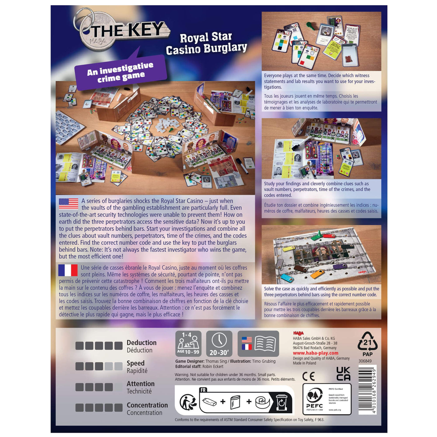 The Key Royal Star Casino Burglary game box