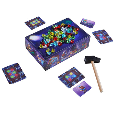 Hammer Time game with cards and crystals