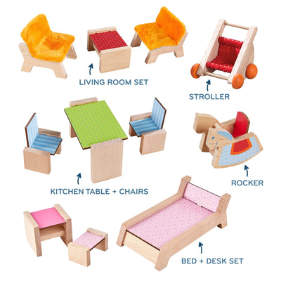 Little Friends Family Fun Dollhouse Bundle with Doghouse - HABA USA