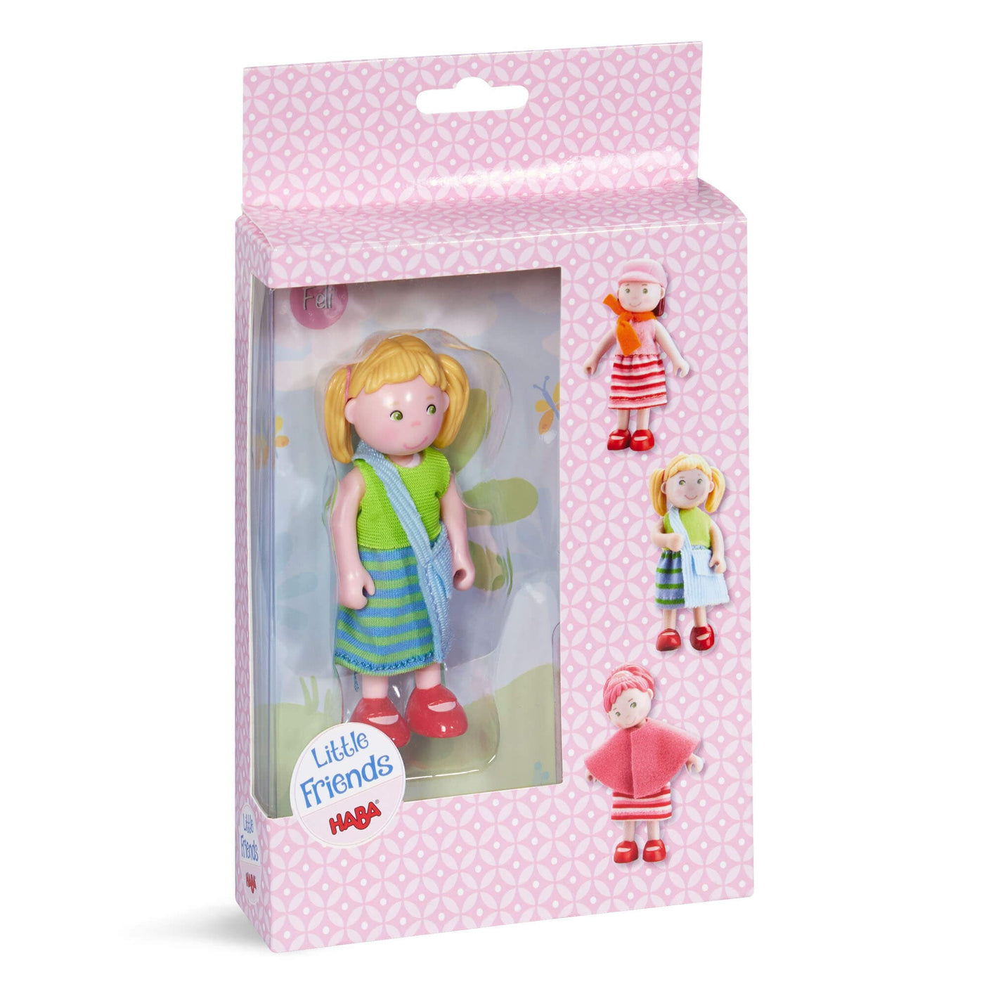 Little Friends Feli with Accessories in pink packaging box