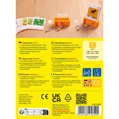 Back of game box of Logic! CASE Expansion Set