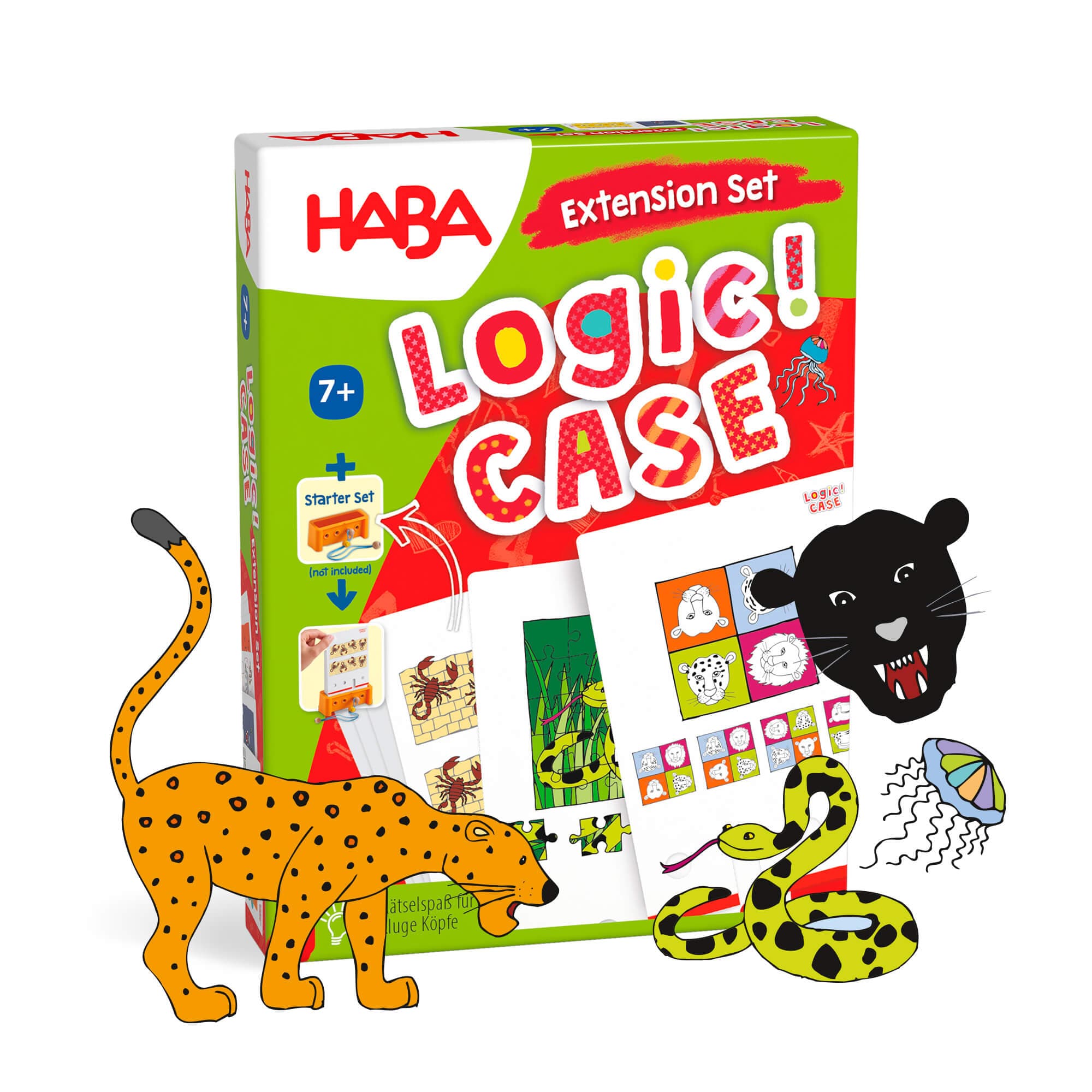 HABA Logic! CASE Extension Set – Vacanze E Viaggi – 77 Puzzle Logici Per Bambini 7+ Anni