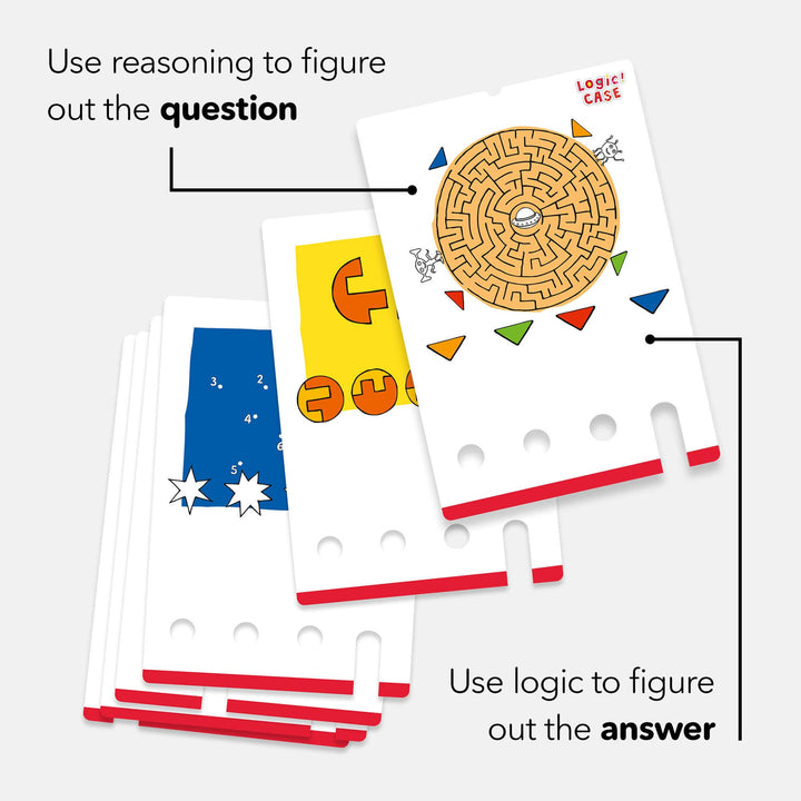 HABA 306121 LogiCASE Set De Iniciación – Juego Educativo De Lógica Y Asignación Para Niños +6 Años, Formato Viaje Con 77 Acertijos Y Lápiz De Madera, Ideal Para Aprender Jugando