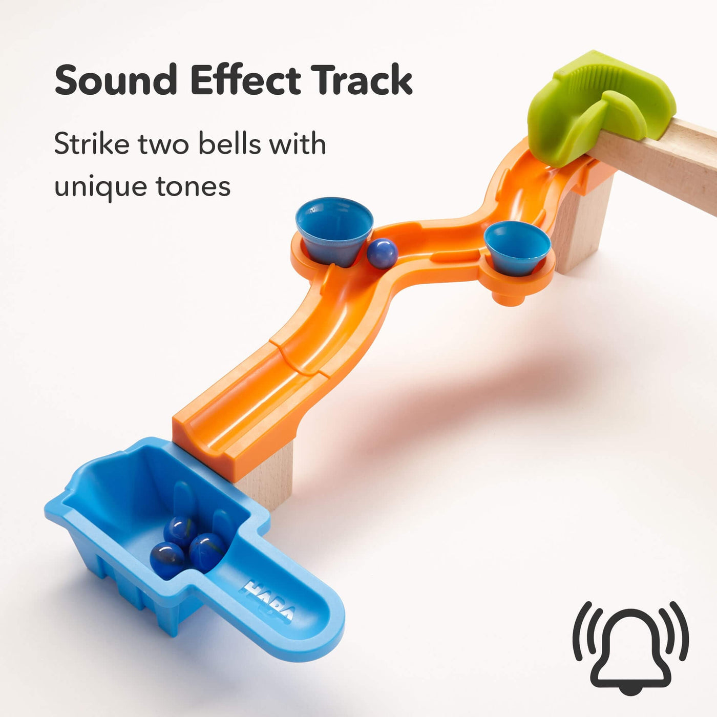 Marble Run Master Construction Set - sound effect track - strike two bells with unique tones