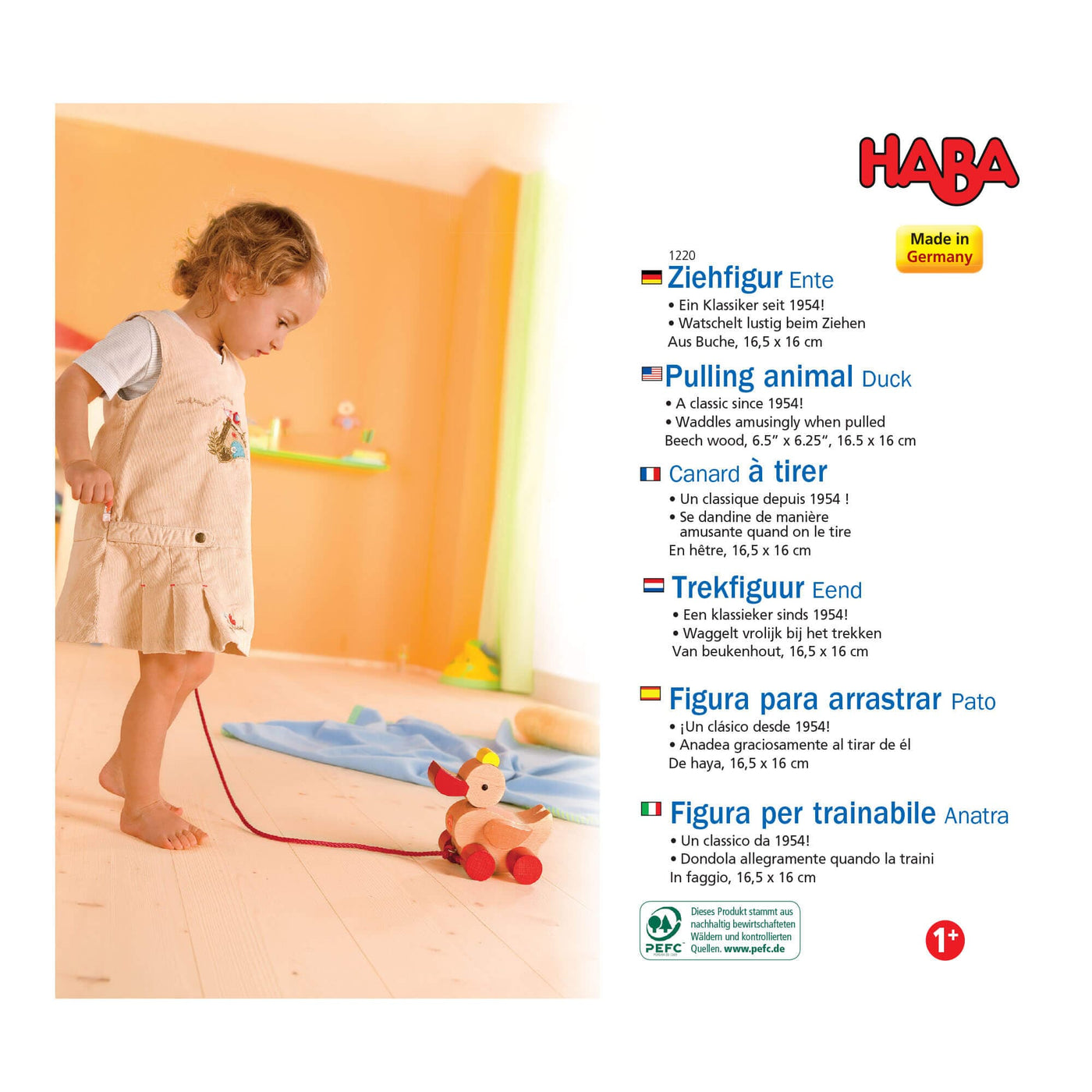The Original Waddling Duck Pull Toy - HABA USA