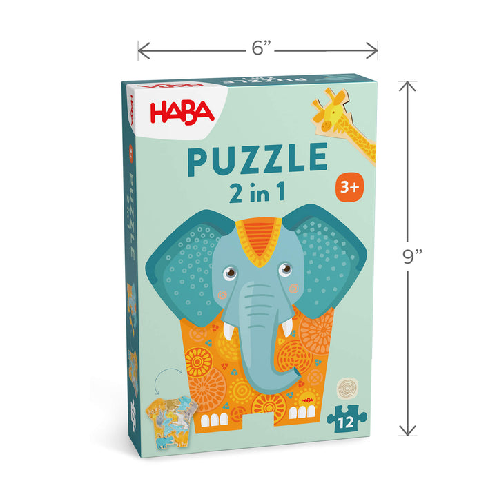 Elephant 2-in-1 Wooden Puzzle– HABA USA