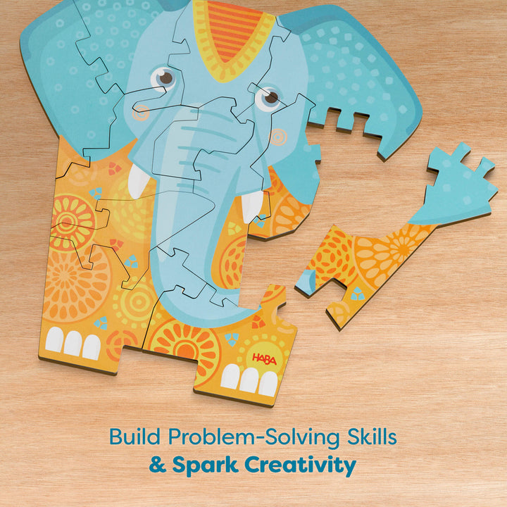 Elephant 2-in-1 Wooden Puzzle– HABA USA