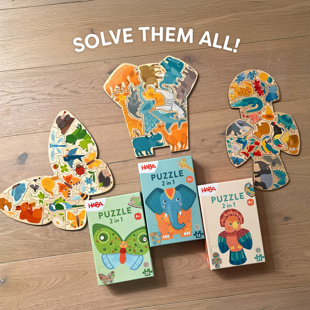 Elephant 2-in-1 Wooden Puzzle– HABA USA