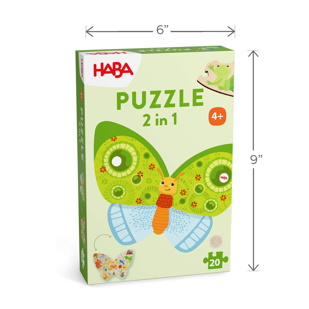 HABA 2点セット Butterfly 2-in-1 Wooden Puzzle– HABA USA