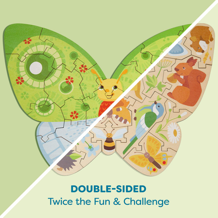 HABAなど Butterfly 2-in-1 Wooden Puzzle | HABA USA